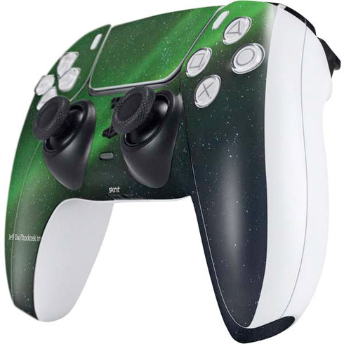 StockTrek Aurora Borealis Dances Above the Arctic Ocean PS5 Controller Skin